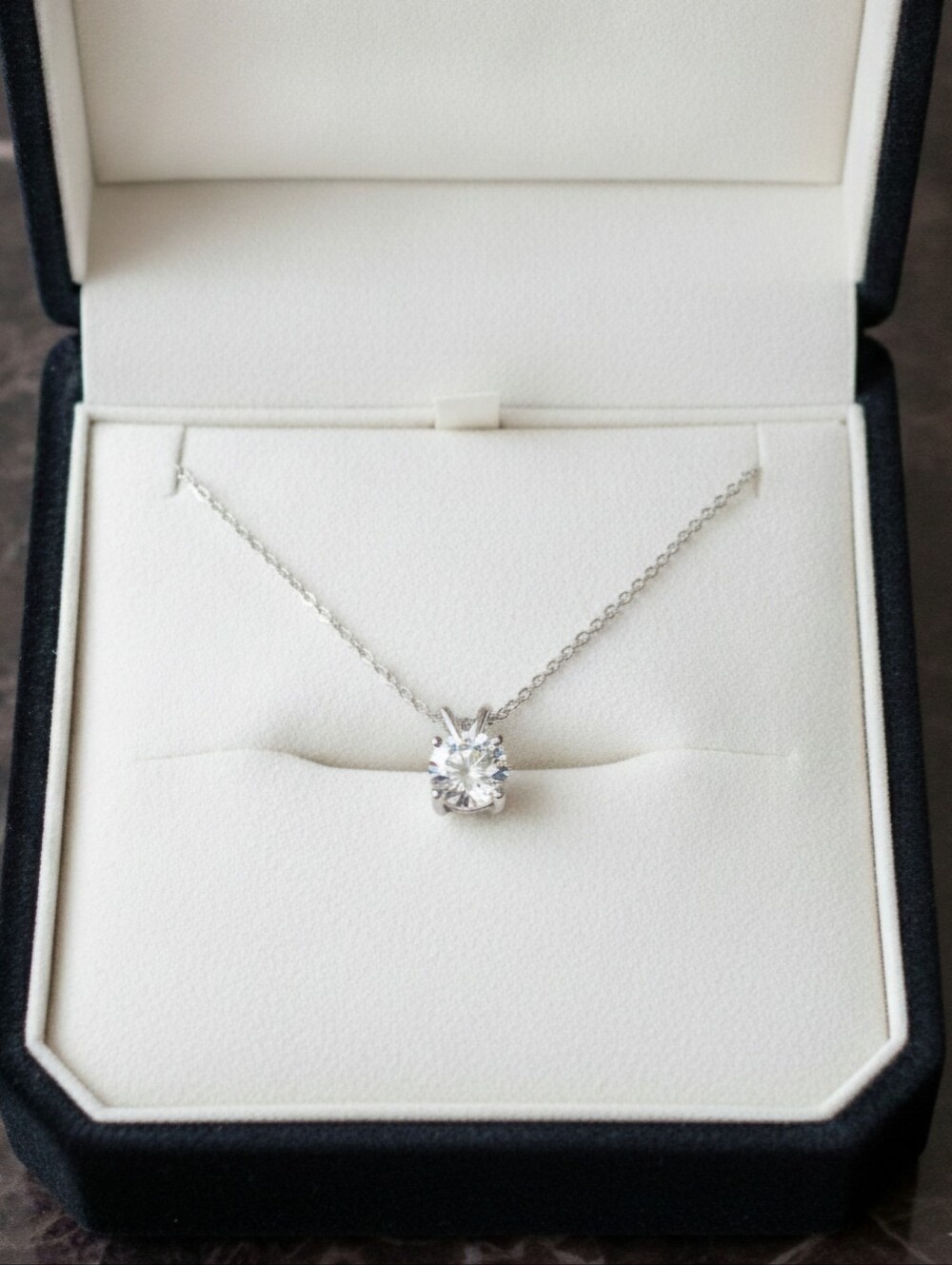 Moissanite 1 CT Solitaire Pendant Necklace